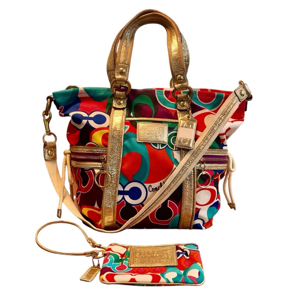 Coach Poppy Pop C Spotlight Signature 13830 + wristlet